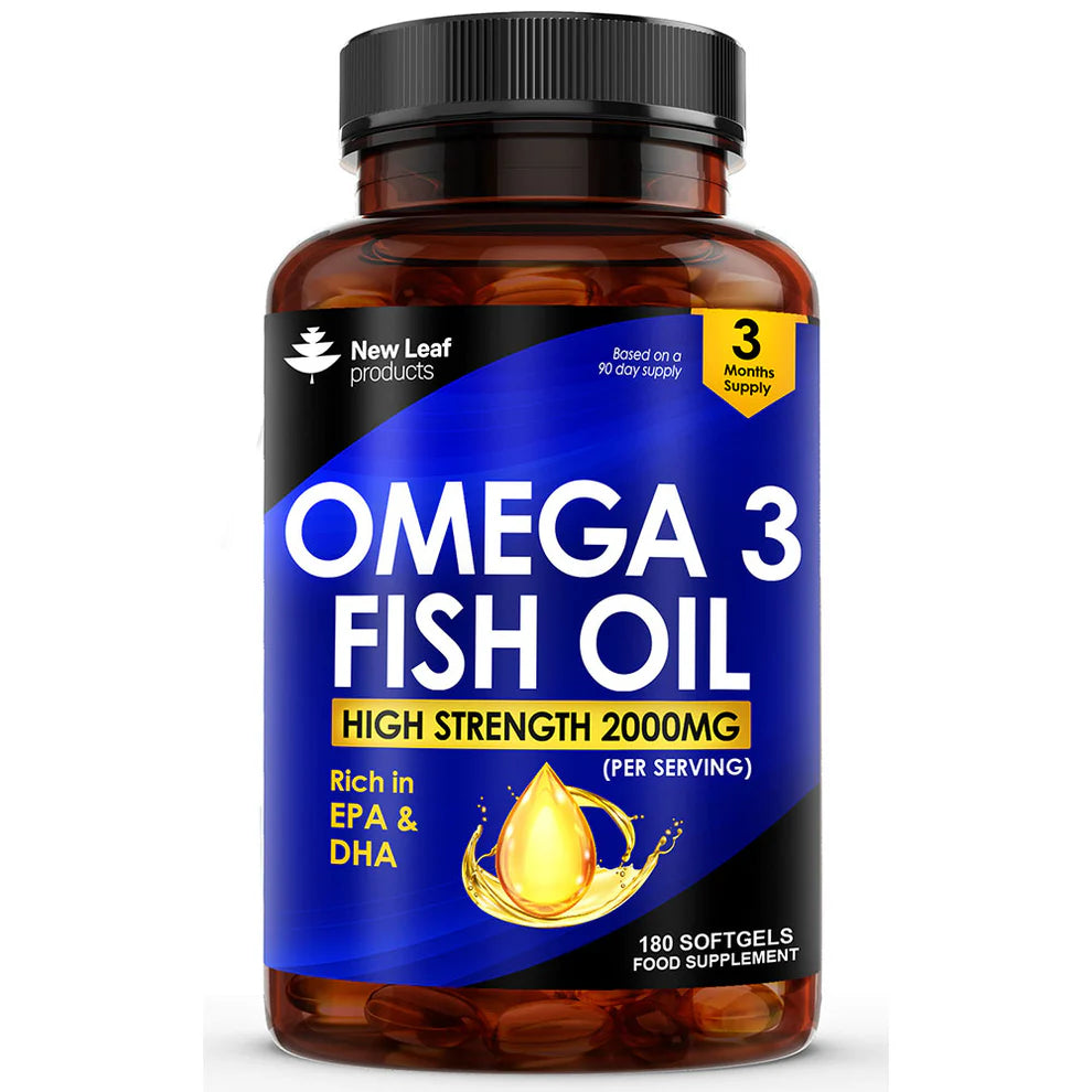 Omega 3 fiskeolje- 180 kapsler