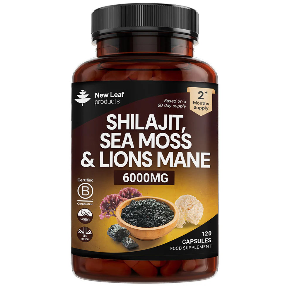 Shilajit, Sea Moss, Lion's Mane-60 Kapsler